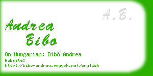 andrea bibo business card
